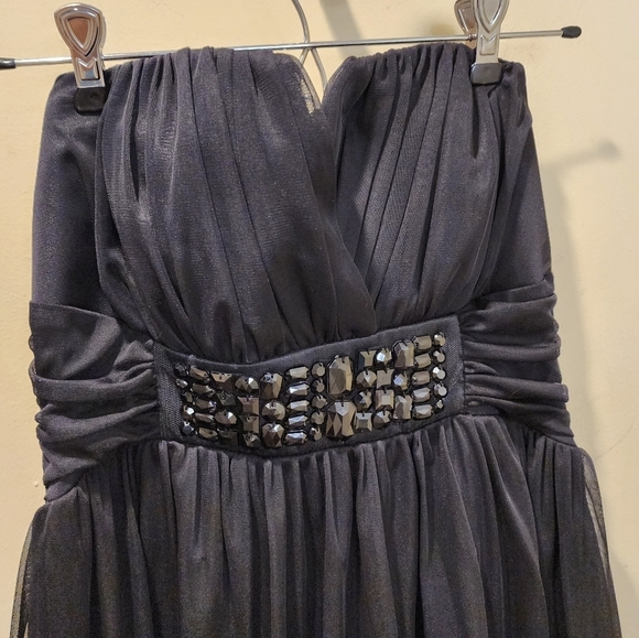 Trixxi Black Strapples Party Short Dress size L (Juniors) - Picture 2 of 13